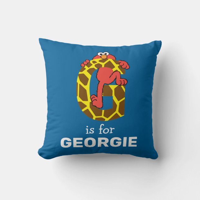 Coussin Elmo Alphabet | G Girafe (Recto)