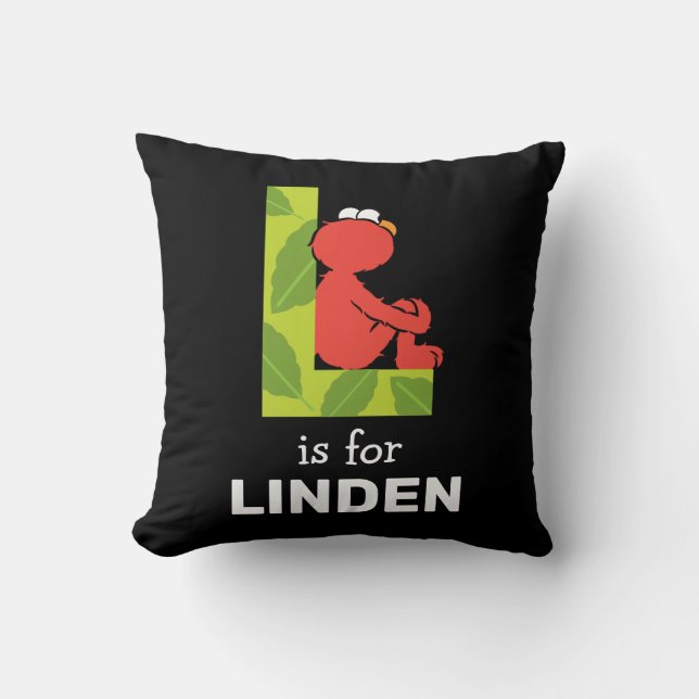 Coussin Elmo Alphabet | L feuille (Recto)