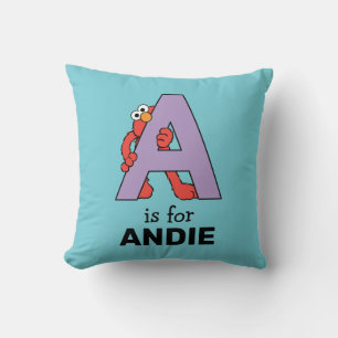 Coussin Elmo Alphabet   Un violet