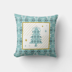 Coussin Emblème Bleu de Robin Botanique Royal Festif