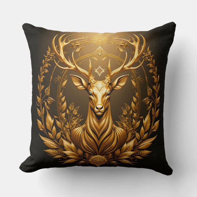 Coussin Emblème de cerf doré (Recto)