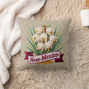 Coussin Emblème des fleurs de l'État du Nouveau-Mexique