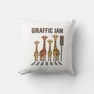 Coussin Embouteillage giraffic Drôle de girafe traversant