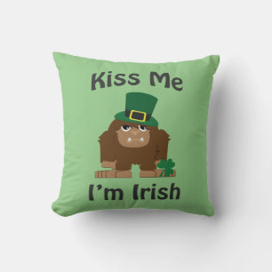 Coussin Embrasse-moi Je suis irish Bigfoot