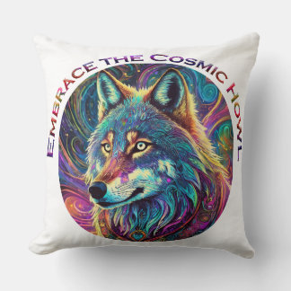 Coussin Embrassez le loup de Howl cosmique
