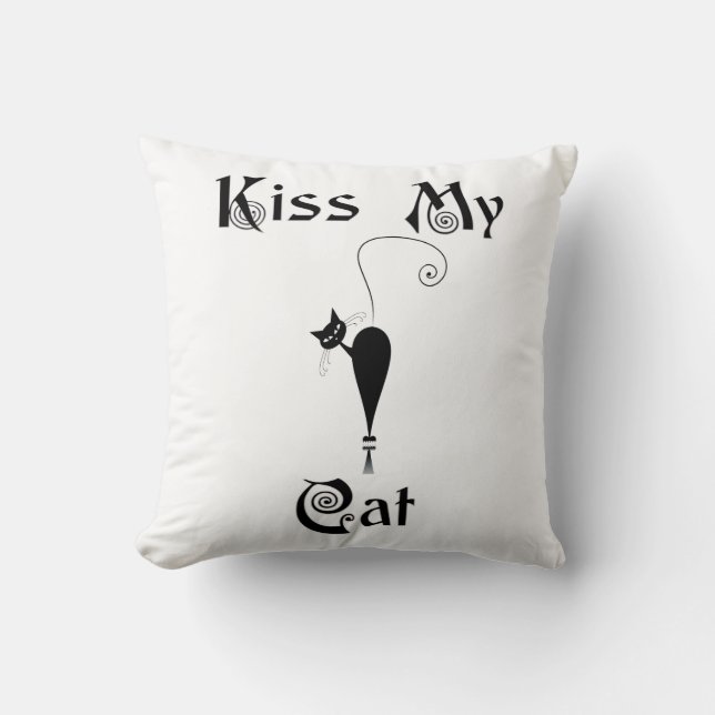 Coussin Embrassez mon chat (Recto)