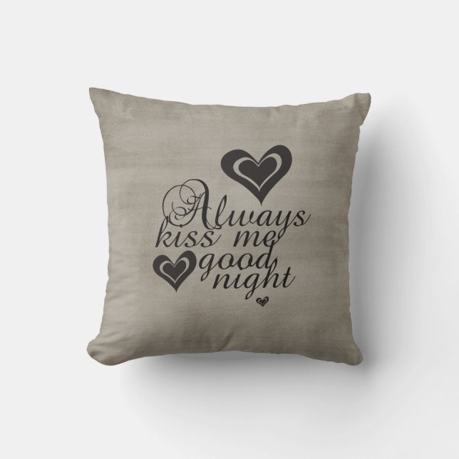 Coussin Embrassez-toujours moi bonne nuit (Recto)