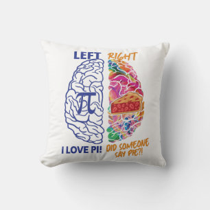 Coussin Embrayé à gauche à droite Brainé Funny Pi