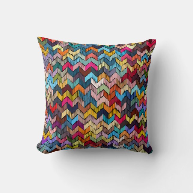 Coussin Embroidered seamless geometric pattern. Ornament E (Recto)