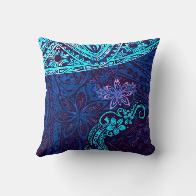 Coussin Emerald Blue Splash Of Tie Dye Blissful Island 550 (Verso)