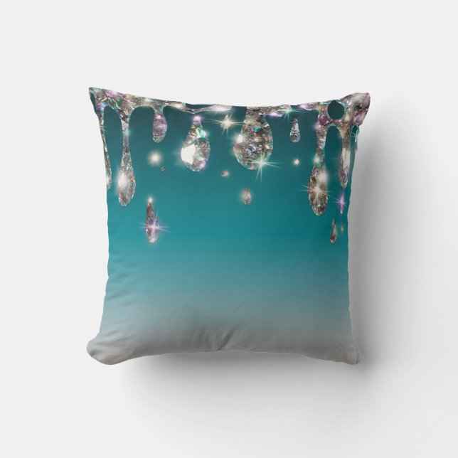 Coussin *~* Emerald Green Metallic AP7 PARTIES SCINTILLANT (Recto)