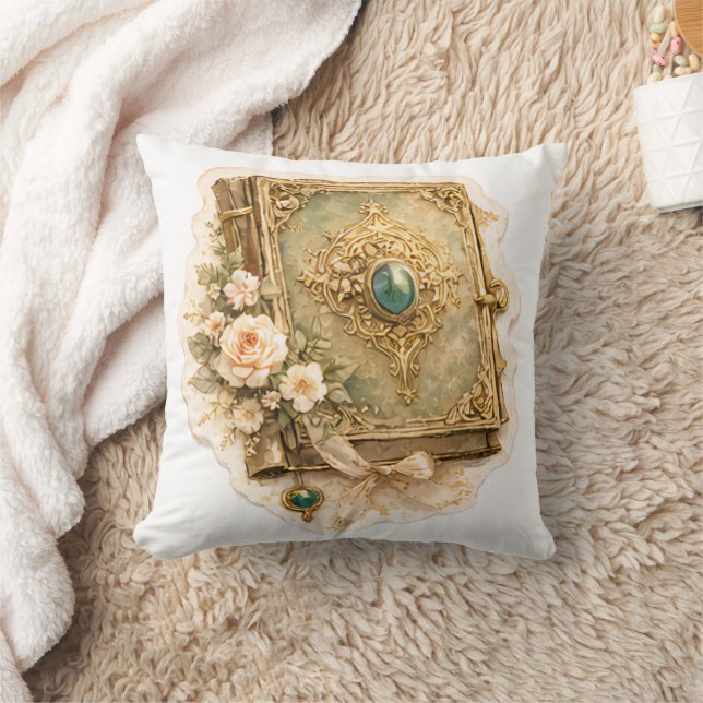 Coussin Emerald Storybook Fairytale Throw Pillow (Couverture)