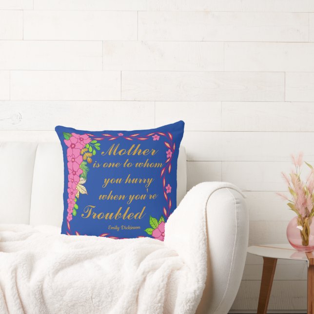 Coussin Emily Dickinson cite Mère (Canapé)