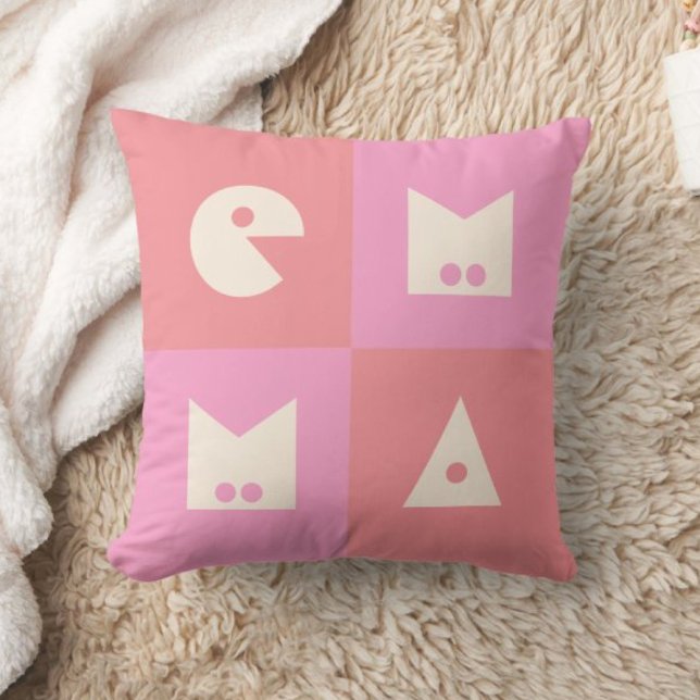 Coussin Emma cadeau d'anniversaire 4 lettre nom pépinière (Créateur téléchargé)