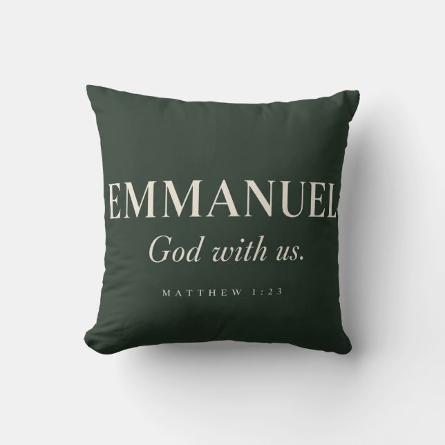 Coussin EMMANUEL | Matthieu 1:23 | Noël (Recto)
