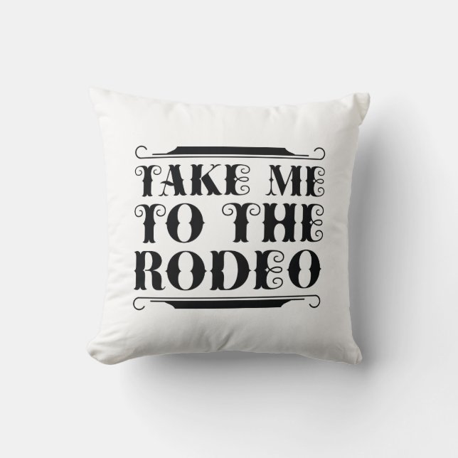 Coussin Emmène-moi au rodéo (Recto)