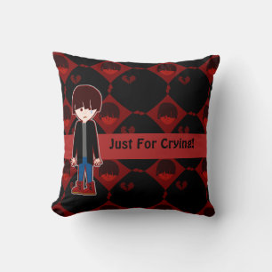 Coussin Emo Boy Sad Sap Caractère Drôle Motif