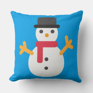 Coussin emoji bonhomme de neige