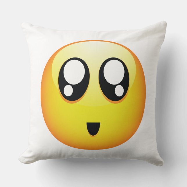 Coussin Émoticône adorable (Recto)