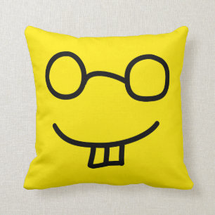 Coussin Émoticône nerd