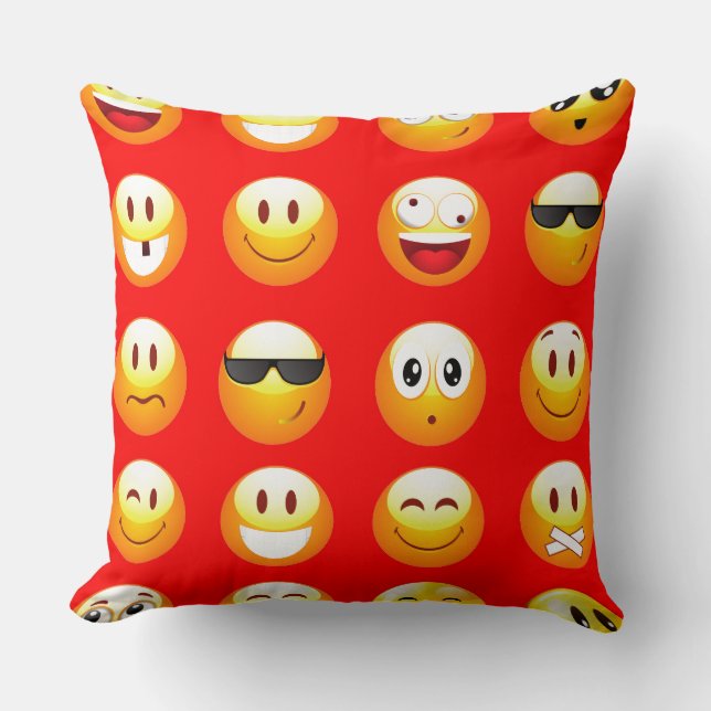Coussin émoticône rouge (Recto)