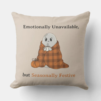 Coussin Émotionnellement indisponible mais festif saisonni