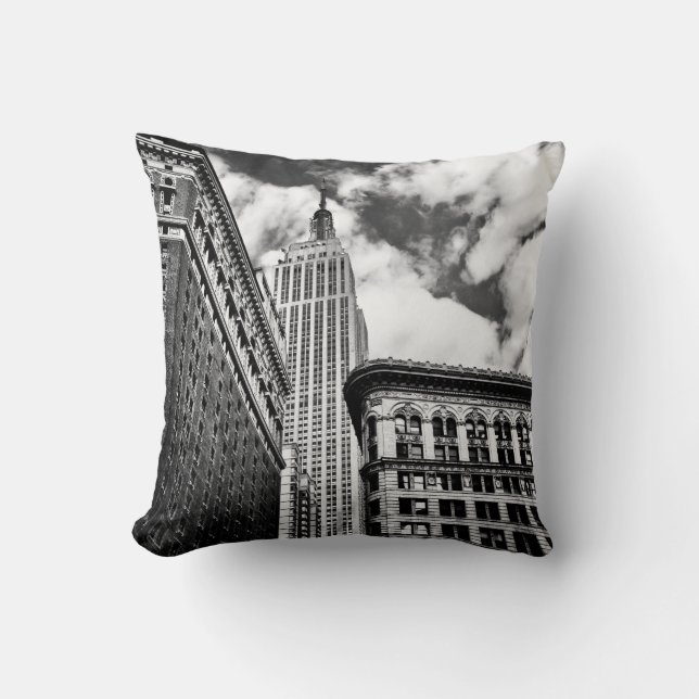 Coussin Empire State Building et gratte-ciel (Recto)