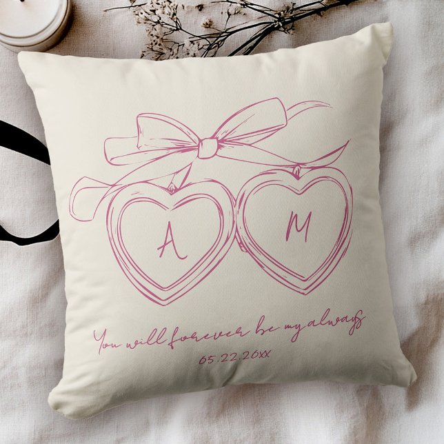 Coussin Emplacement personnalisé pour deux ans Photo initi (Créateur téléchargé)