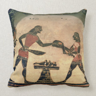Coussin Employés préparant la nourriture pour un colloqu