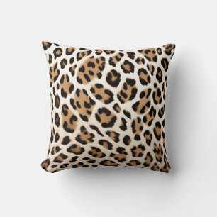 Coussin Empreinte de léopard Brown léger