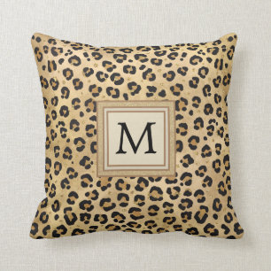 Coussin Empreinte de léopard élégant Wild Safari animal