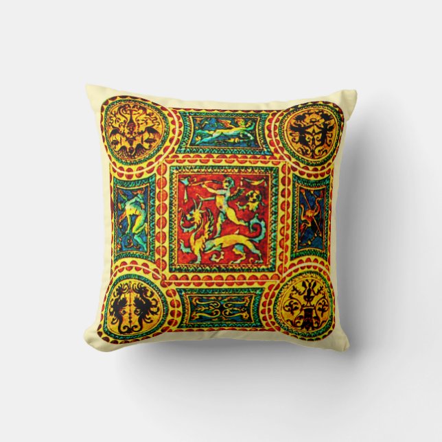 Coussin Empreinte de motifs de la Renaissance italienne (Recto)