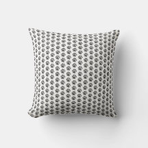 Empreinte de patte de chien noir et blanc en linog
