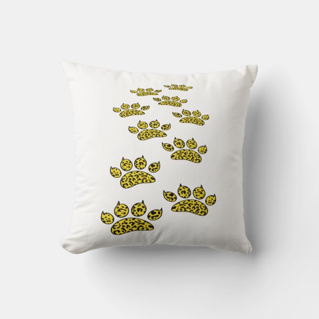 Coussin Empreinte de patte de léopard (Recto)
