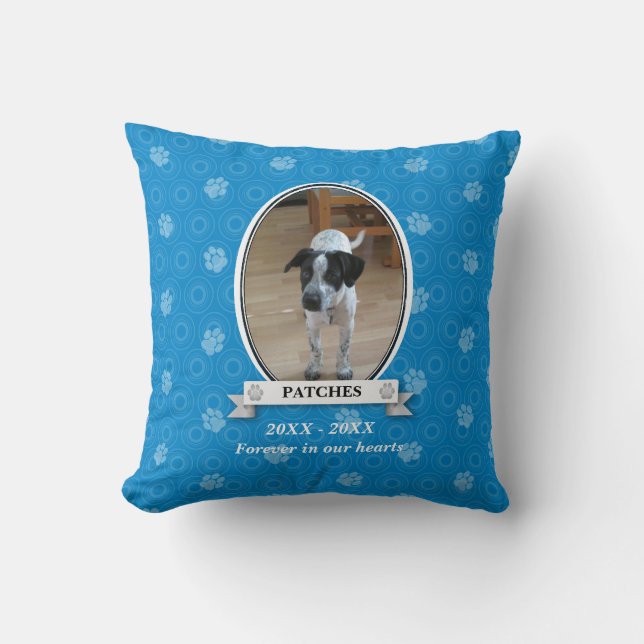 Coussin Empreinte de patte Pet Memorial Américain MoJo Cou (Recto)
