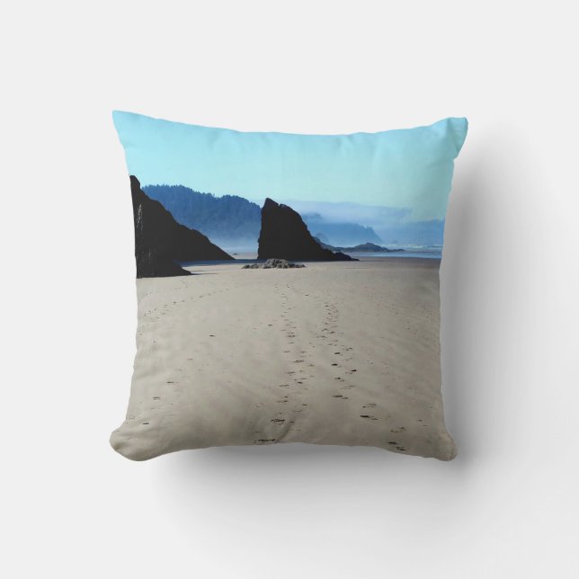 Coussin Empreintes Dans Le Sable (Recto)