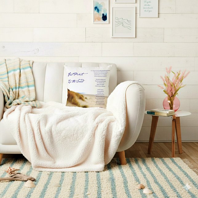 Coussin empreintes dans le sable (Créateur téléchargé)