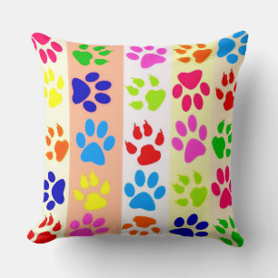 Coussin Empreintes de pattes De Chat Et De Chien