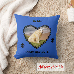 Coussin Empreintes de pattes de la mémoire animal votre ph