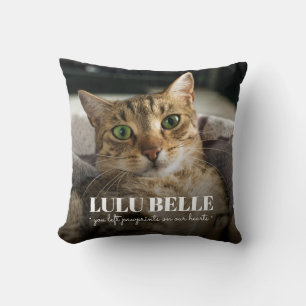 Coussin Empreintes Photo De Chat Memorial Sur Nos Coeurs