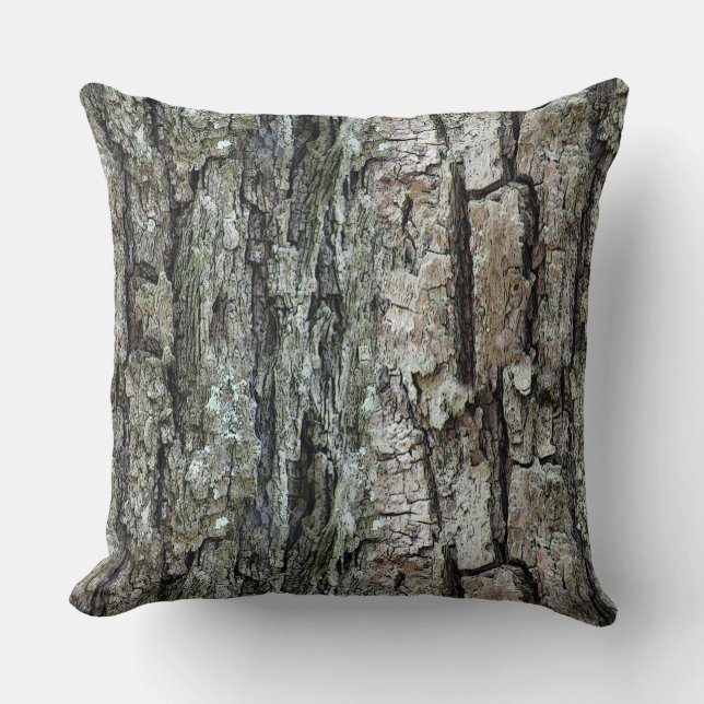Coussin En bois rustique de vieille écorce de pin (Recto)
