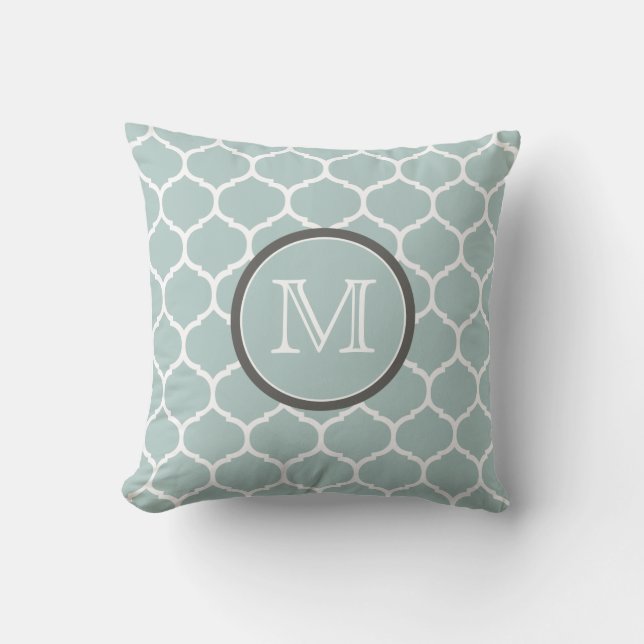 Coussin en bon état de monogramme de Marocain (Recto)
