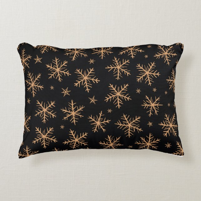 Coussin en cristal de neige en forme d'étoile (Devant)