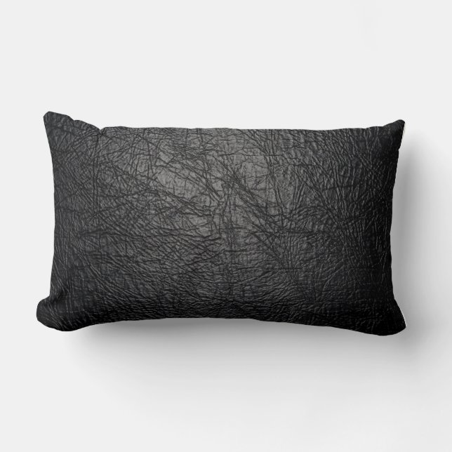 coussin en cuir noir de texture (Recto)