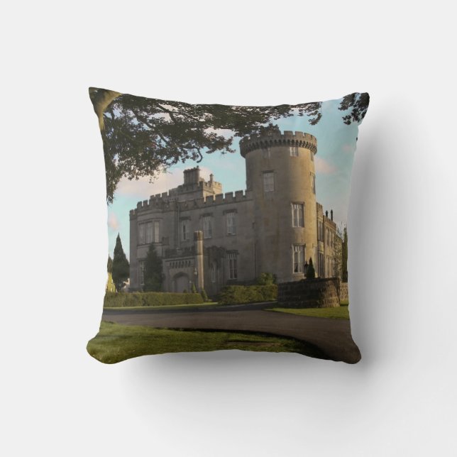 Coussin En Irlande, l'entrée côté château de Dromoland (Recto)