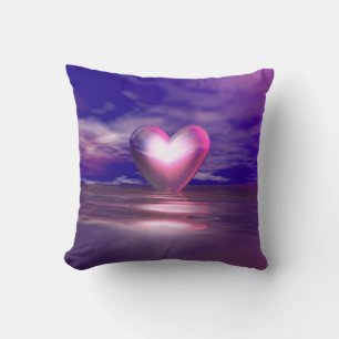 Coussin En mer du coeur rose