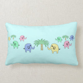 Coussin en pastel mignon d'enfants d'éléphants