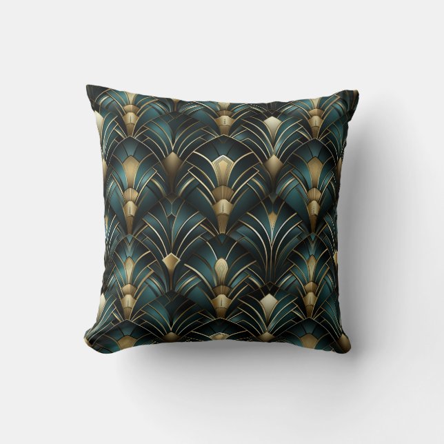 Coussin en velours Art déco (Recto)