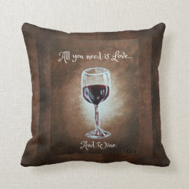 Coussin en verre de vin
