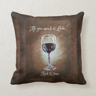 Coussin en verre de vin